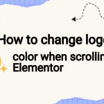 How to change logo color when scrolling in Elementor