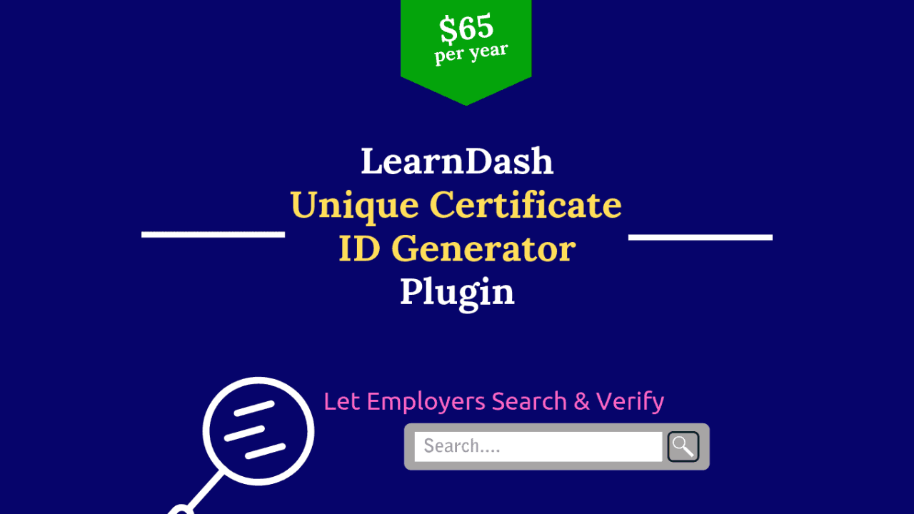 LearnDash Certificate Unique ID Generator Plugin