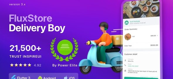 FluxStore Delivery Boy – Flutter App for Woocommerce v.3.10.0