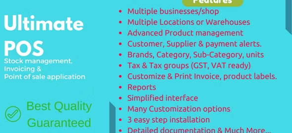 Ultimate POS – Best Advanced Stock Management, Point of Sale & Invoicing application V 5.1.1 Nulled