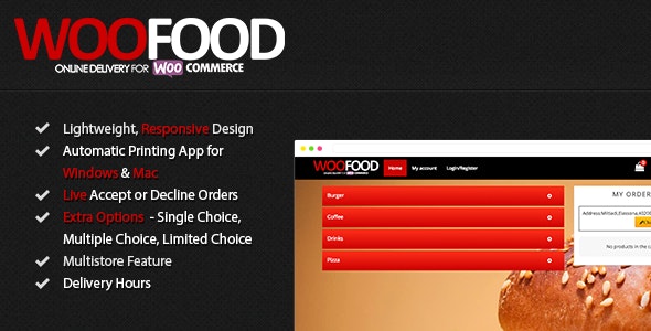 WooFood — Food Ordering (Delivery/Pickup) Plugin for WooCommerce & Automatic Order Printing